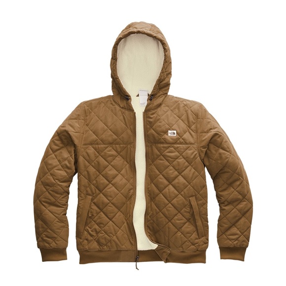 The North Face Mens Cuchillo Quilted Coat Jacket Hood Sz Mediun Full zip - Picture 1 of 4